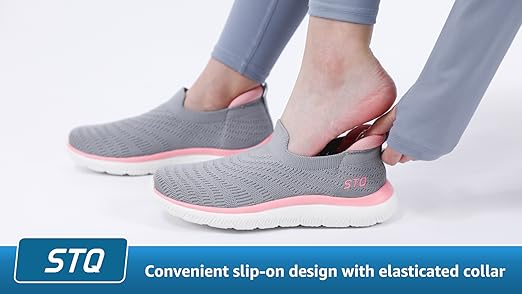 Amazon.com | STQ Walking Shoes Women Lightweight Slip On Sneakers