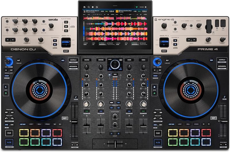 Denon DJ PRIME 4 G2 Standalone DJ Controller with Onboard Stems Rendering