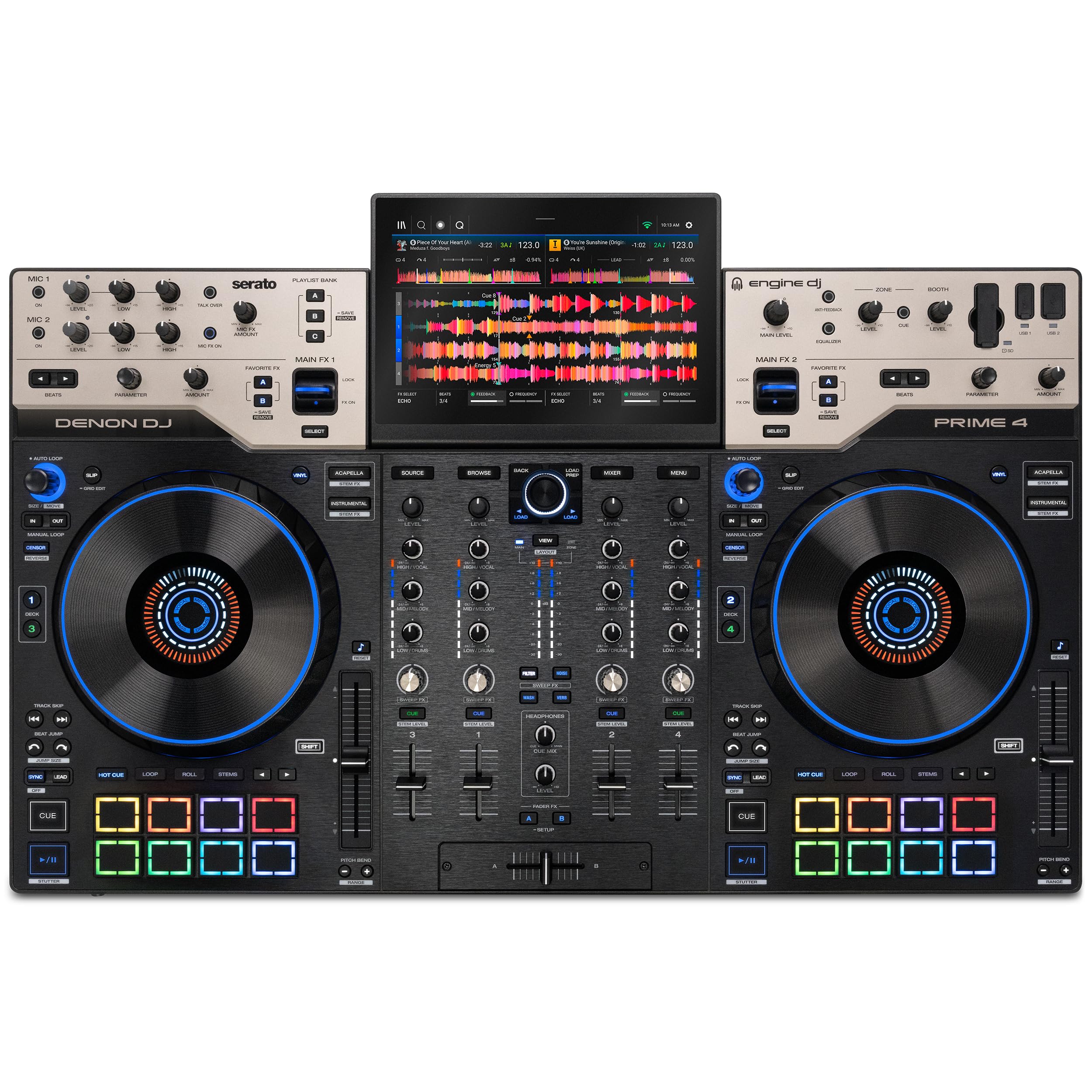 Denon DJ PRIME 4 G2 Console DJ Standalone con Rendering Stems integrato