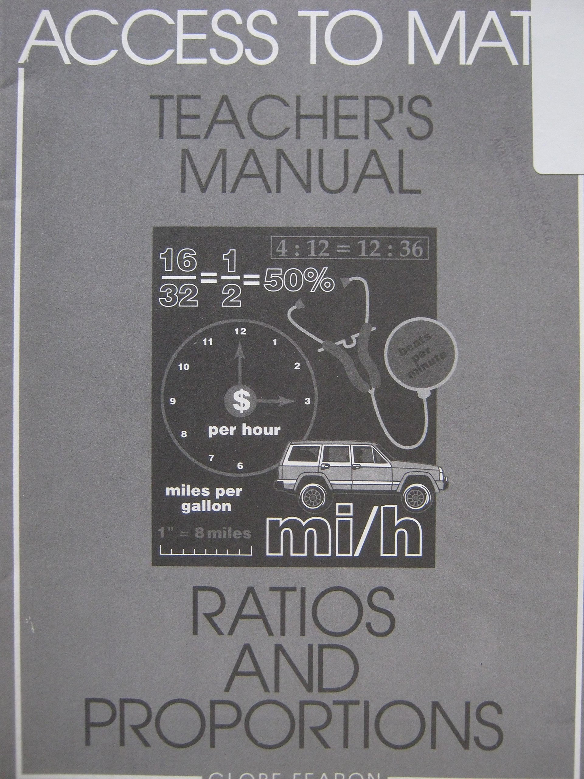Cover of Access to Math: Ratios and Proportions Te 96c