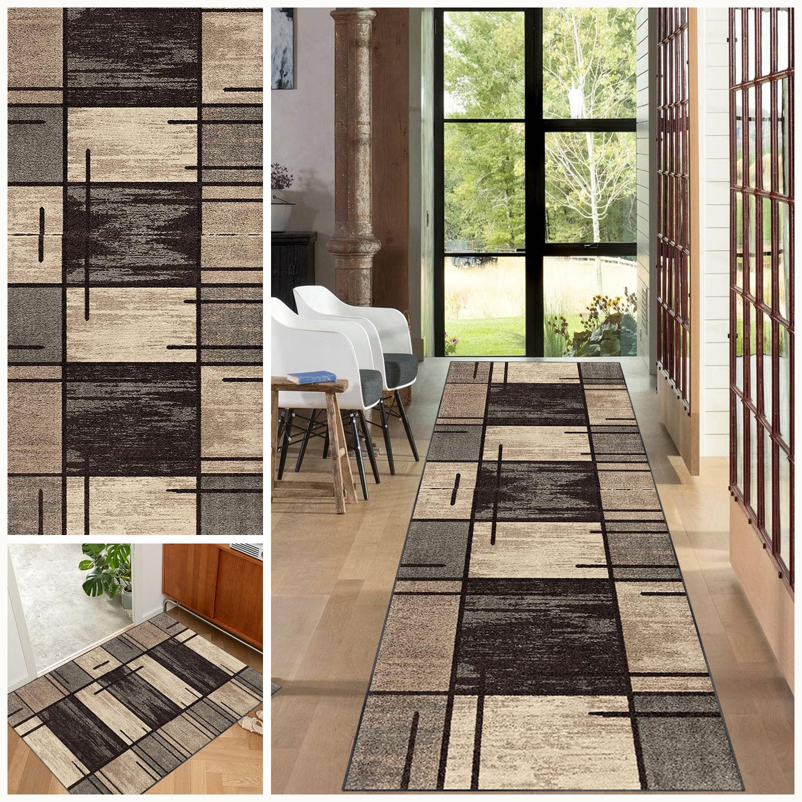 Tapis de couloir lavable pour une entrée de chambre chaleureuse