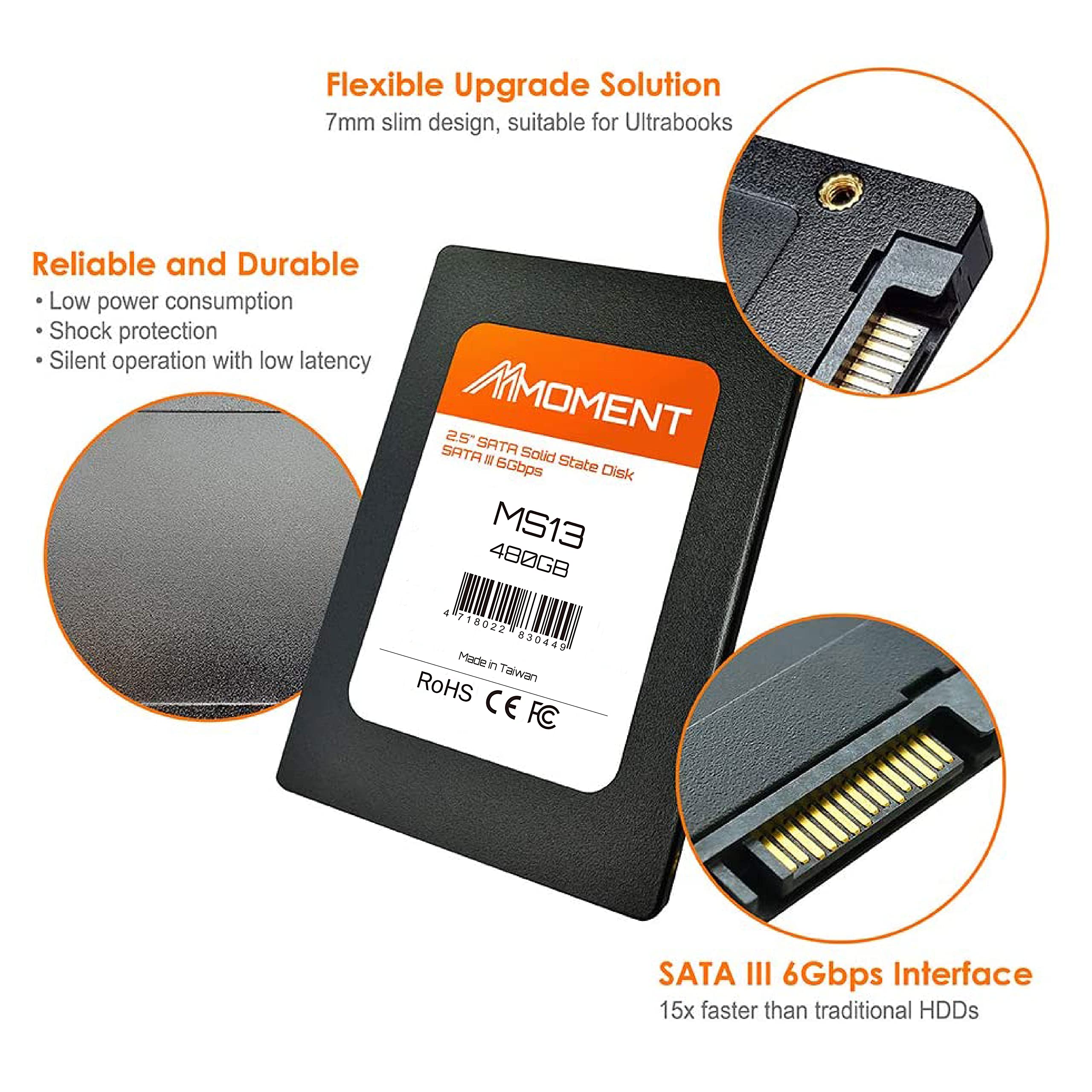 Amazon | モーメント(Moment) SSD 480GB 2.5インチ 7mm SATA3 6Gb/s