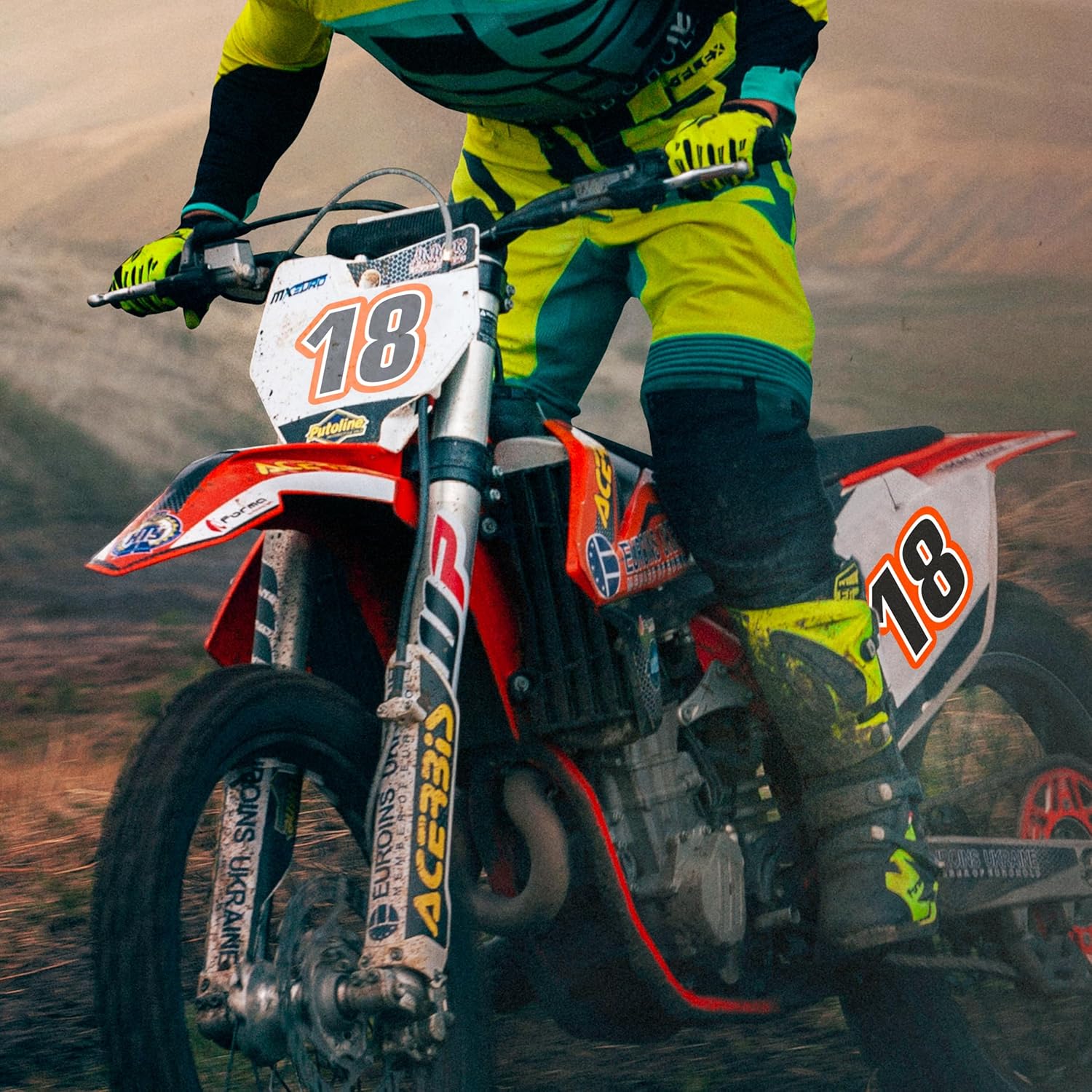 Amazon.com - Vinyl Racing Numbers - Dirt Bike Numbers White - Custom ...