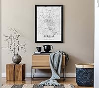 Vista 7 de Mapa de Redding, California, Light 2 (16x20)