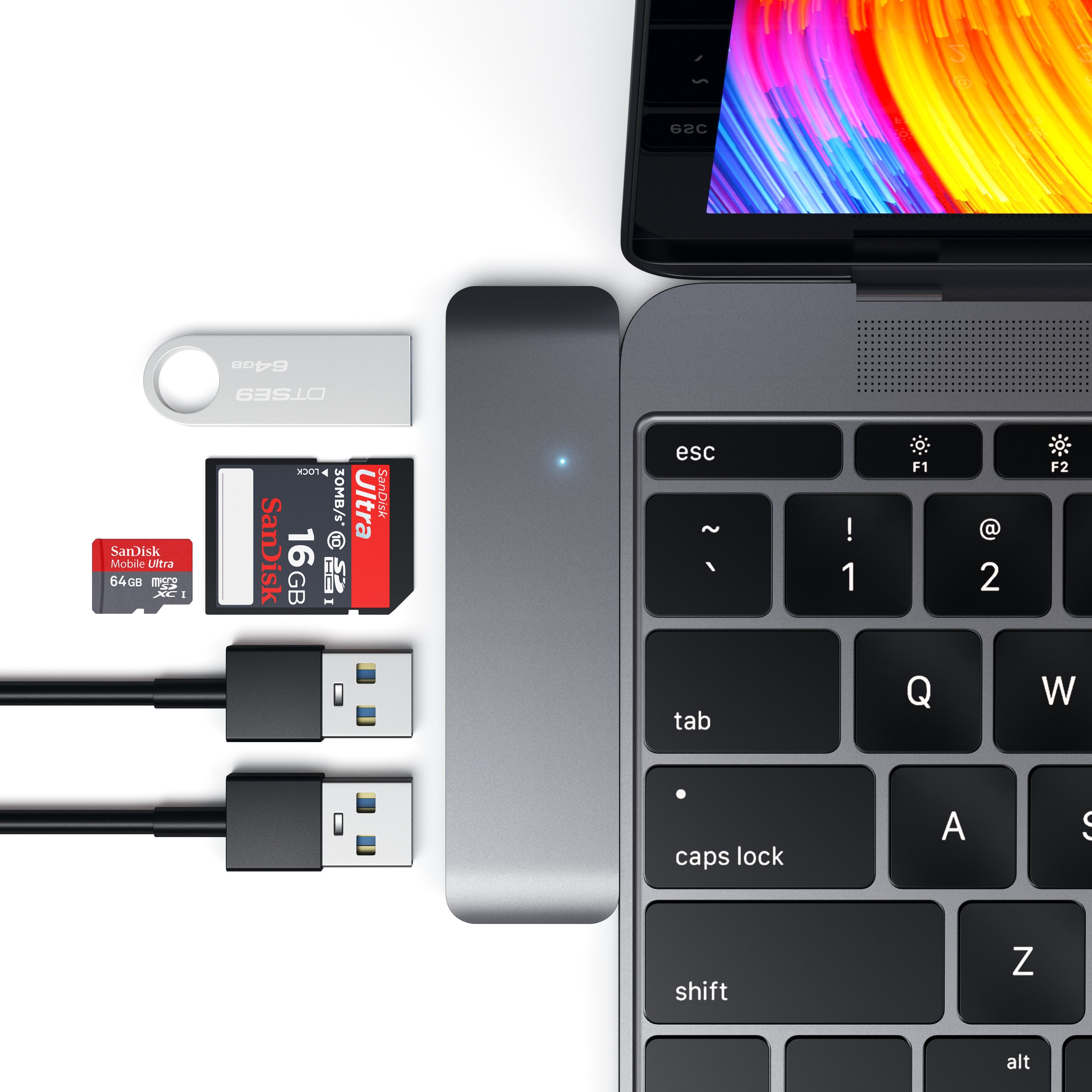 Buy SATECHI Aluminum TypeC USB 3.0 3in1 Combo Hub Adapter 3 USB 3.