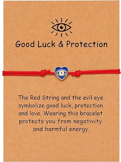Red String Bracelets for Women Gold Luck Charm Bracelet Evil Eye Cross Bracelet Volleyball Basketball Bracelet for Men B0DLL4F49C