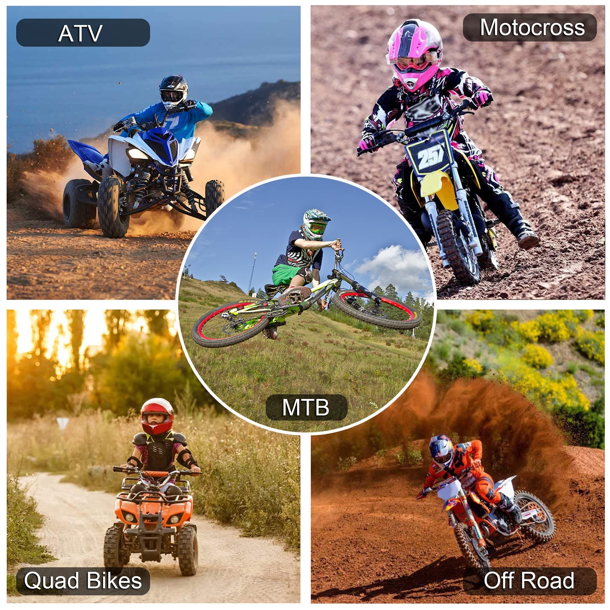 Juventud Niños Casco de Motocross, Cara Completa Fuera de La Carretera MX Moto ATV Scooter Casco, Cuesta Abajo Enduro MTB BMX Dirt Bike Chocar Casco, con Gafas Guantes Mascarilla
