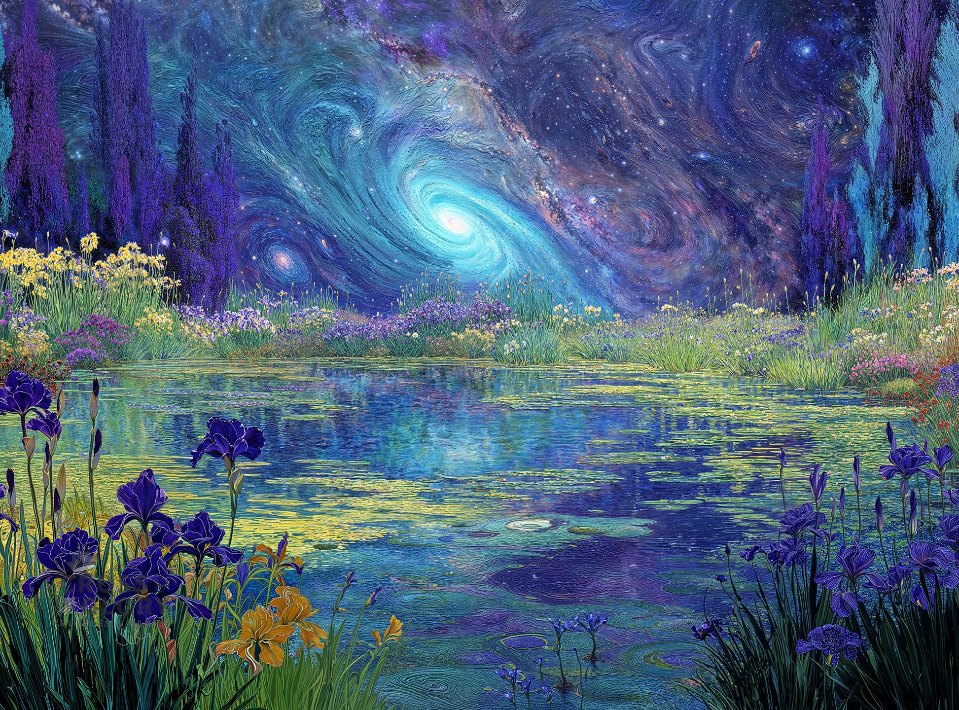 Cross & Glory - Milky Way Rising - 1000 Piece Jigsaw Puzzle for Adults | Surreal Cosmic Artwork Puzzle | Challenging Puzzle for Adults | Eco-Friendly Materials for Space Enthusiasts