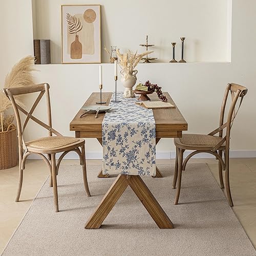 Miniatura 9 de YiHomer Pastoral Mantel  Mantel de tela de lino  Mantel lavable con antipolvo, resistente a las arrugas para restaurante, picnic, bistro, comedor