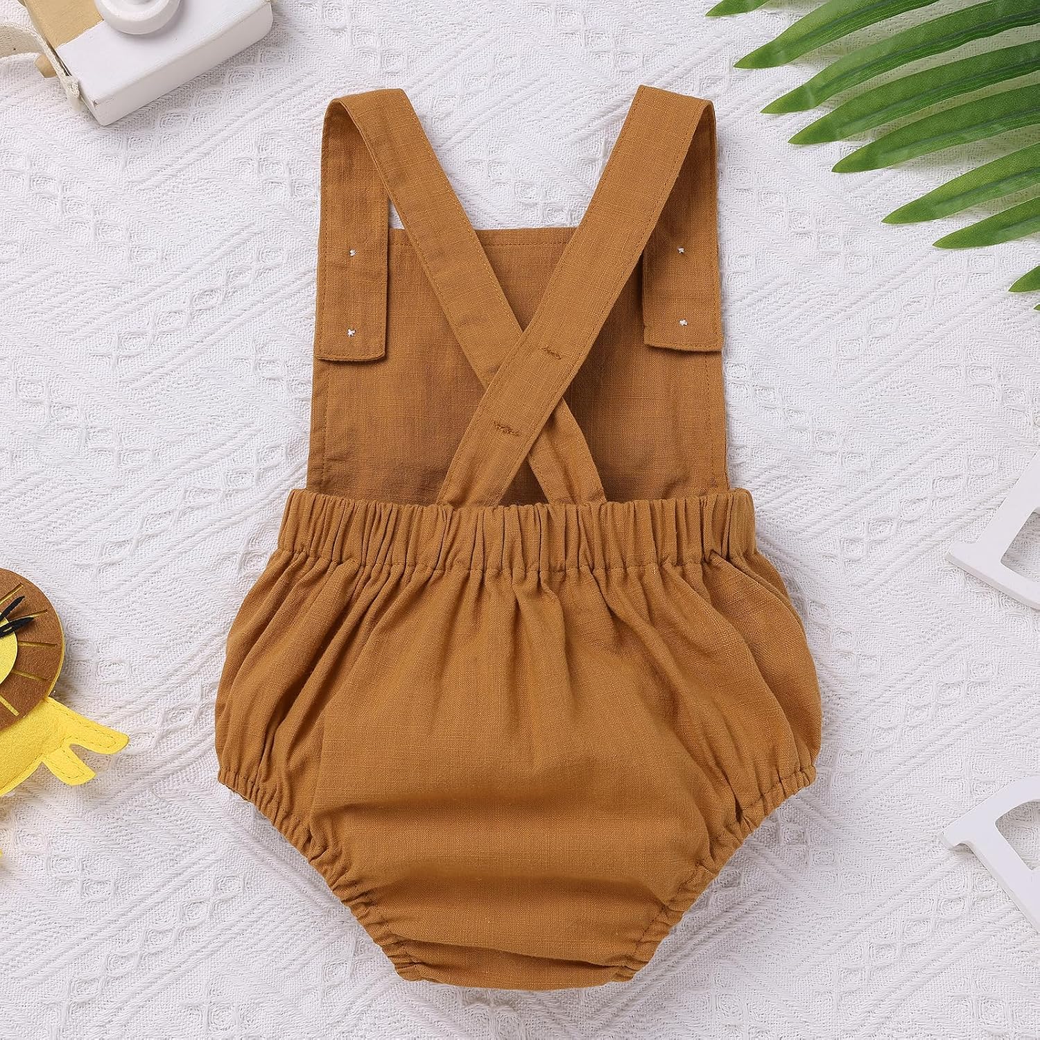 AWIBMK Wild One Birthday Outfit Boy Jungle Safari Baby Bubble Romper Backless Overalls Caske Smash Photo Shoot Outfits