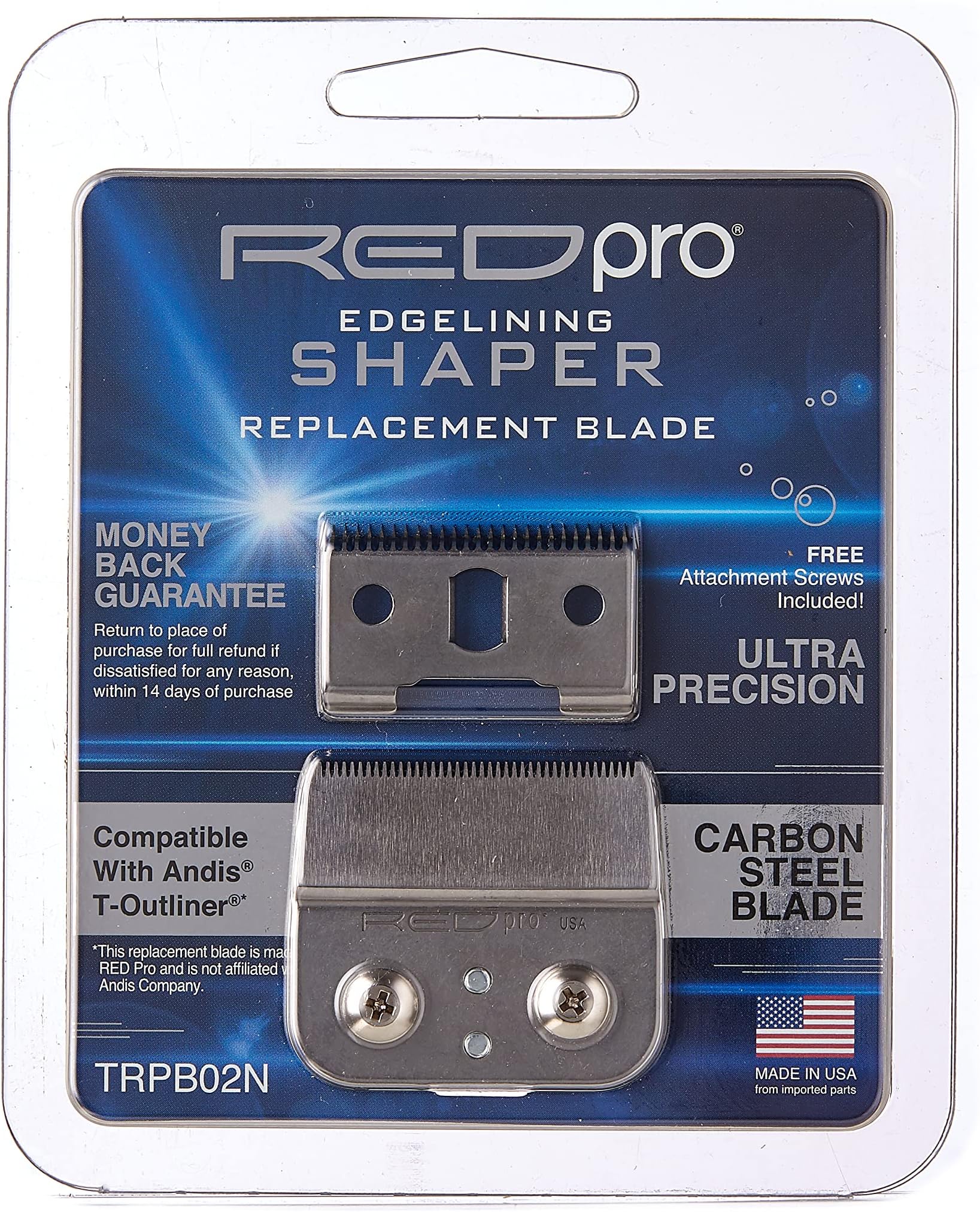 T-Edgeliner Replacement Blade Compatible with RED PRO TRP01N T-Edgeliner, TRP02N Edgeliner, Andis GTO T-Outliner GO Outliner (Edgeliner Blade)