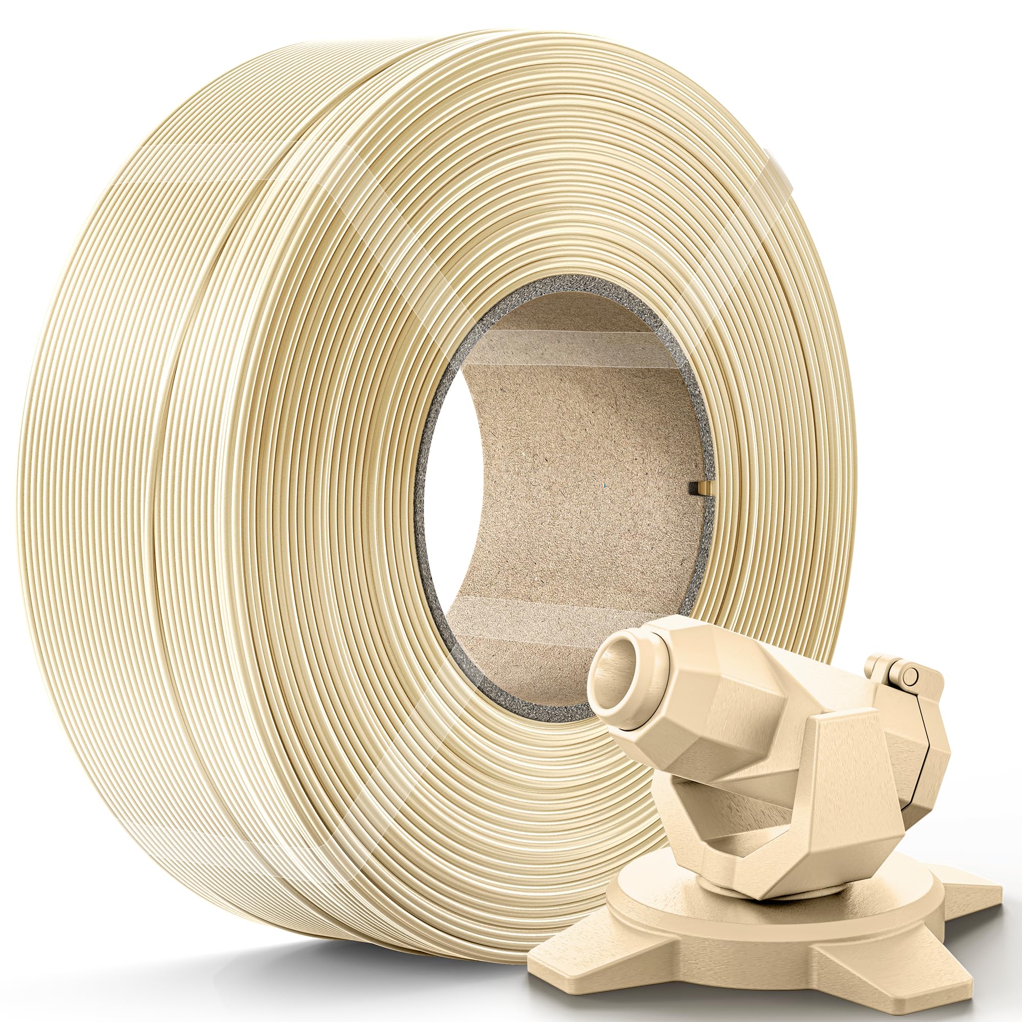 Creality Beige PETG Filament Refill 1.75mm 3D Printer Filament, 1kg (2.2lb) Refilament for Bambu Lab Reusable Spool, Dimensional Accuracy ±0.03mm