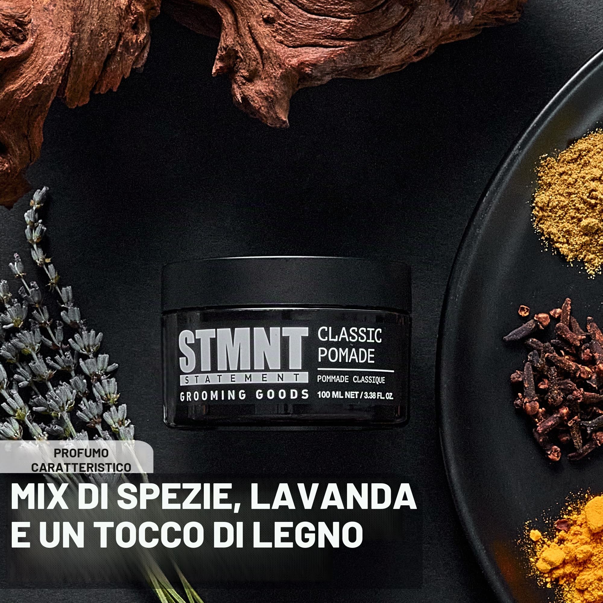 STMNT STATEMENT GROOMING GOODS STMNT Classic Pomade - Pomata per Capelli Uomo - Base Acquosa - Fissaggio e Lucentezza 100 ml