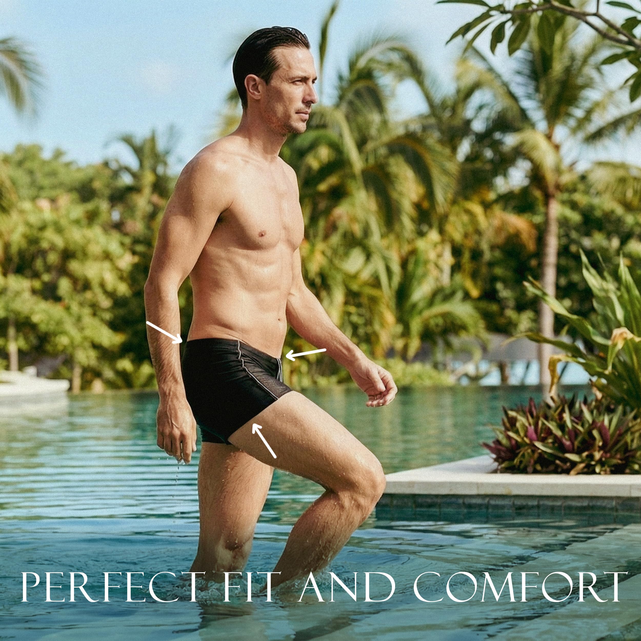 MANA MANA Bañador Hombre Bañador Piscina Hombre Secado Rápido Cintura Elástica con Cordón Ajustable Bañador Hombre para Natación Playa Vacaciones Tallas Grandes