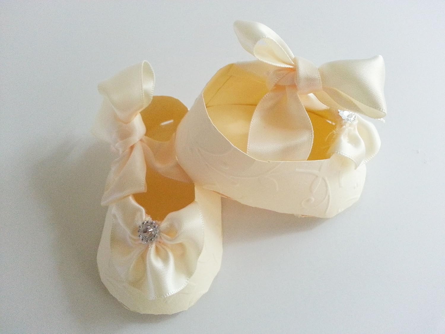 Elegant Baby Girl Cream Shoe Favors 10ct Handmade Products