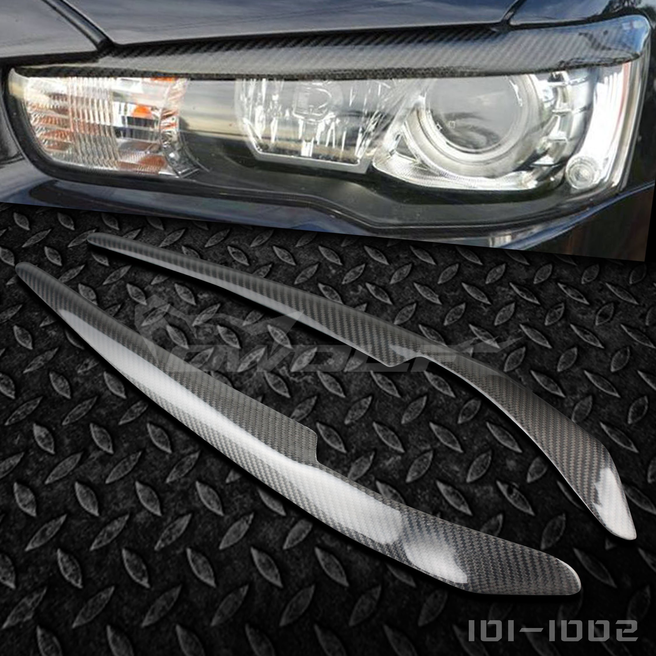 Buy carwear Real Carbon Fiber Eyebrows Eyelids Headlight Covers for