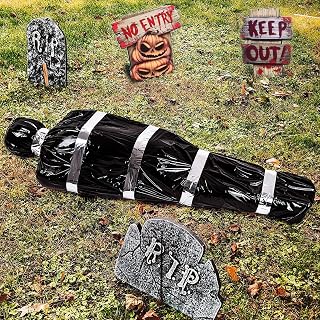 Halloween Corpse Decorations Set, Hanging Corpse Dead Victim Props,Haunted Decorations, Outdoor Scary Halloween Decorations，Inflatable Dummies Gruesome Outdoor Party Props from The Crime Scene