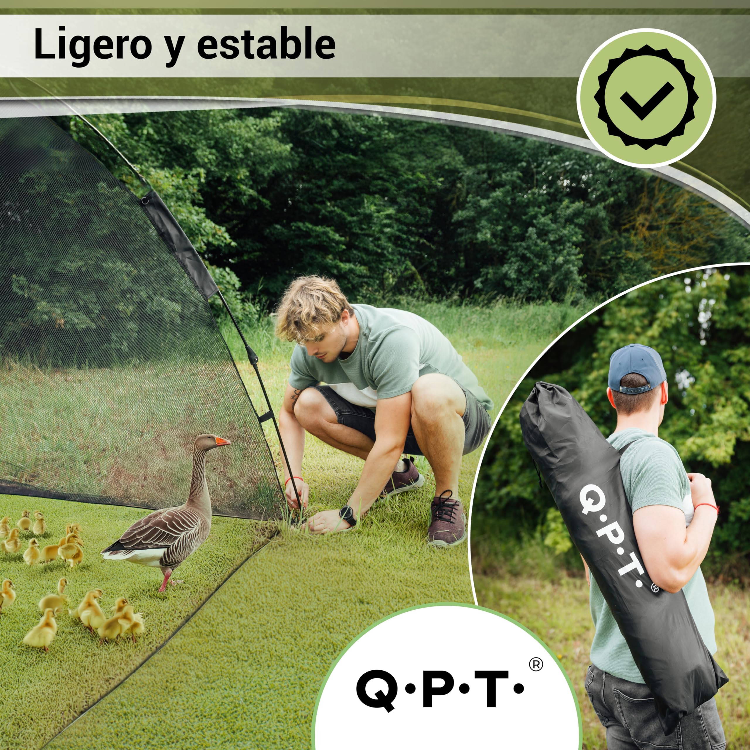Q.P.T. Recinto para Animales pequeños - 200x180x145 cm, Puede Utilizarse como recinto o gallinero para gallinas, Patos, Pollitos o codornices