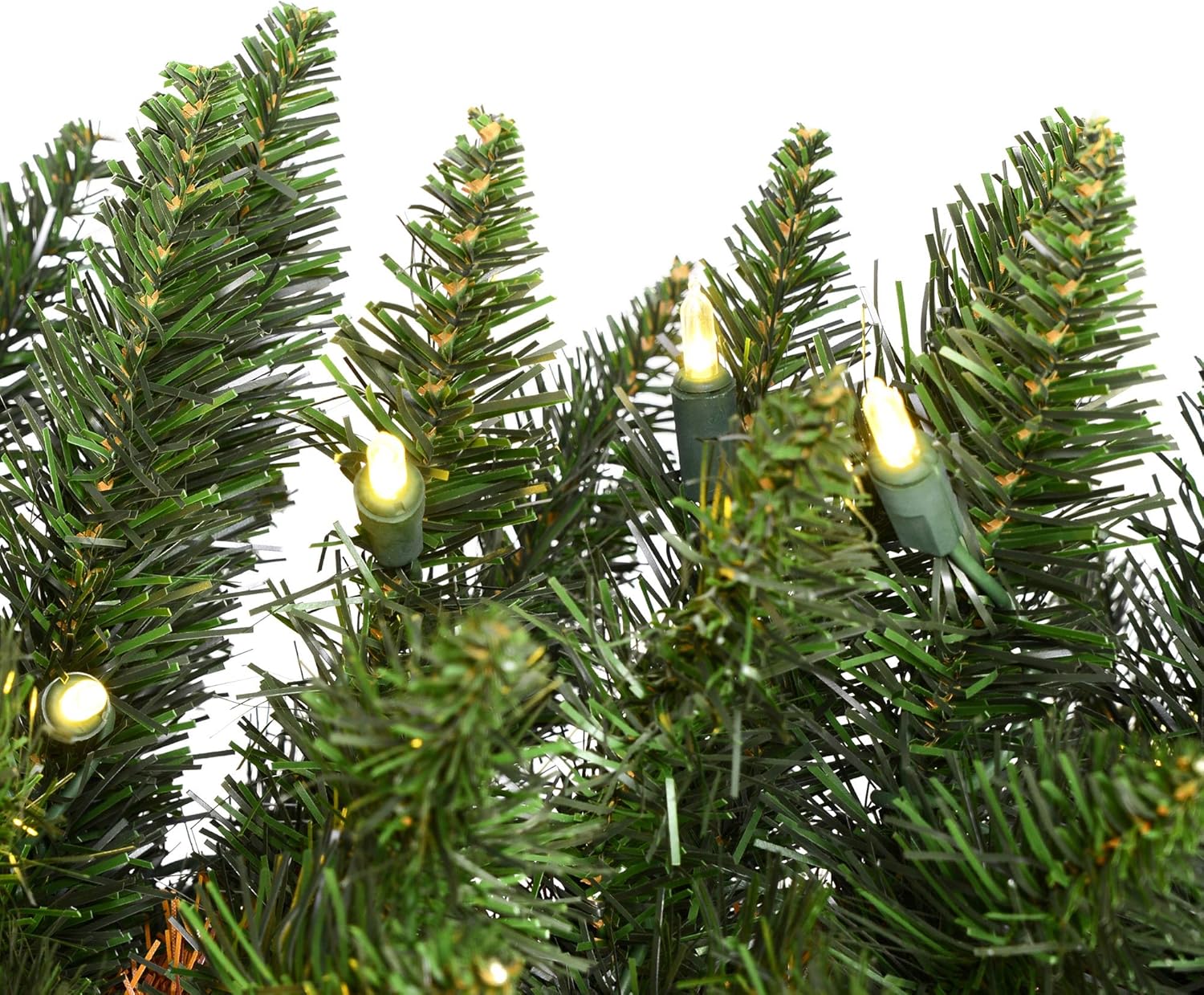 Vickerman 6.5' Durham Pole Pine Artificial Christmas Tree, 200 Warm White LED Dura-lit Lights - 390 PVC Tips - Faux Christmas Tree - Seasonal Indoor Home Decor