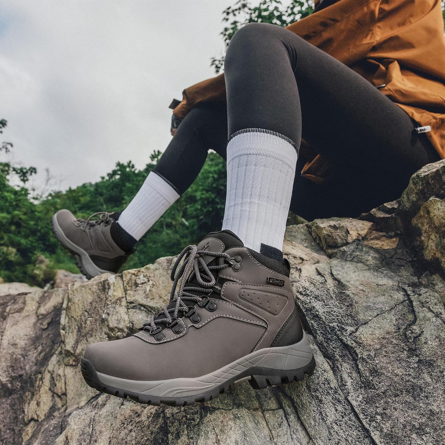 CC-Los Women's Hiking Boots Waterproof Outdoor Trekking Lightweight Walking Shoes Size 6-10.5