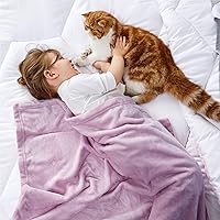 Vista 317 de Bedsure - Manta de vellón, tamaño queen, suave, ligera, afelpada, mullida, acogedora, de microfibra de lujo, color rosa, 90 x 90 pulgadas