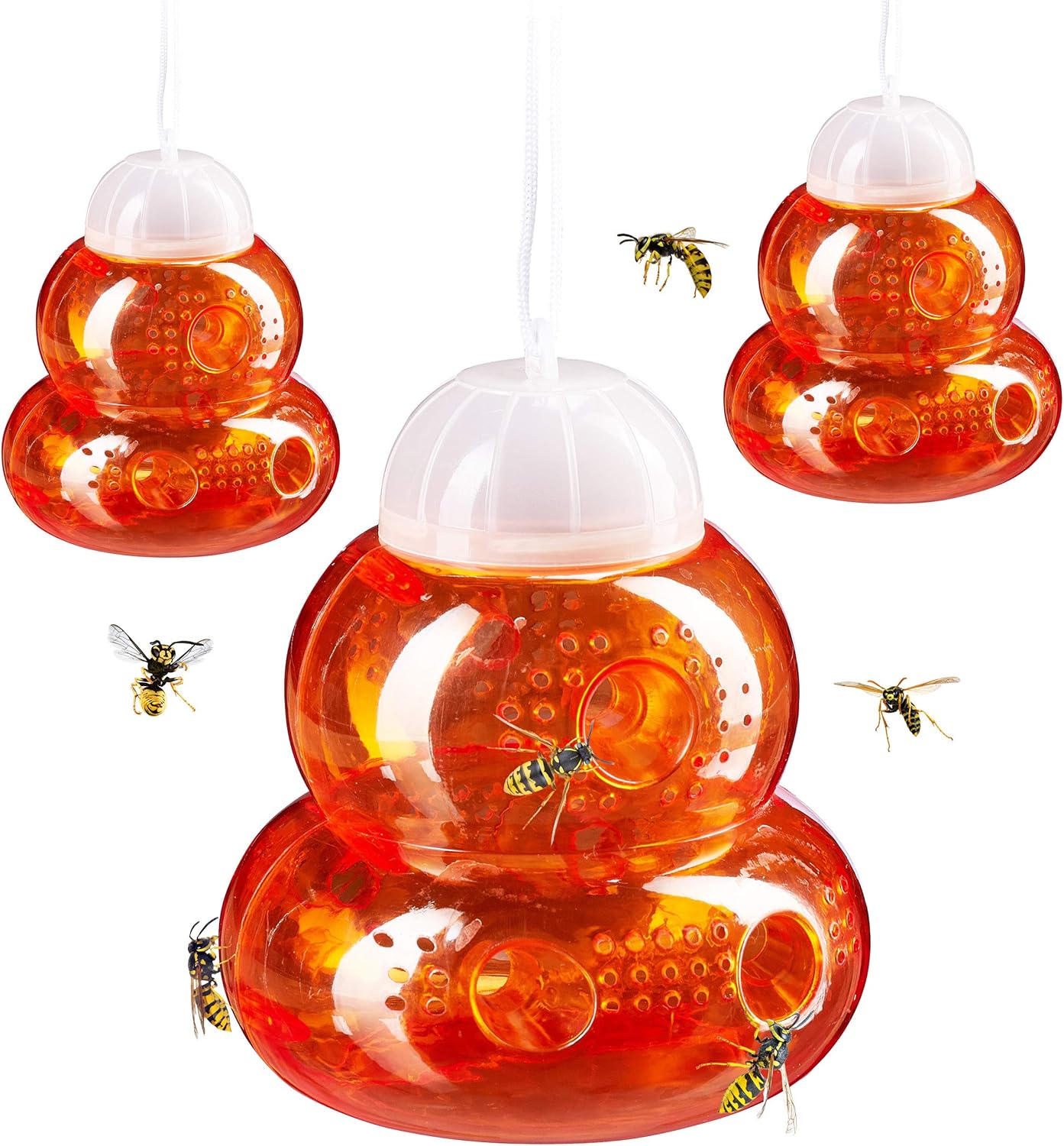 Relaxdays Wasp Trap Set Of 3, Live Trap For Wasps, No Bait, To Hang Or