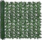Artificial Ivy Privacy Fence Wall Screen,40X120 in UV-Anti Faux Greenery Backdrop Ivy Vine Leaf Hedges Fence Panels for Patio, Balcony, Garden, Backyard Indoor Outdoor Green Wall Decor