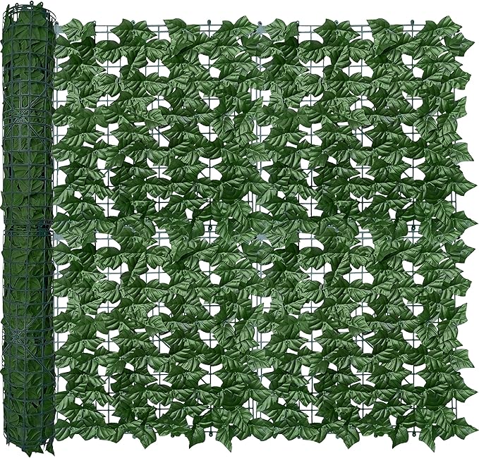 Artificial Ivy Privacy Fence Wall Screen,40X120 in UV-Anti Faux Greenery Backdrop Ivy Vine Leaf Hedges Fence Panels for Patio, Balcony, Garden, Backyard Indoor Outdoor Green Wall Decor