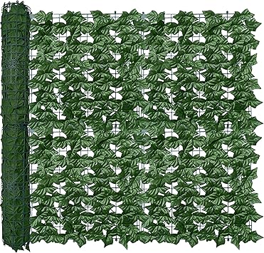 Artificial Ivy Privacy Fence Wall Screen,40X120 in UV-Anti Faux Greenery Backdrop Ivy Vine Leaf Hedges Fence Panels for Patio, Balcony, Garden, Backyard Indoor Outdoor Green Wall Decor