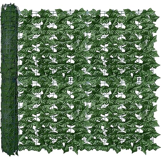 Artificial Ivy Privacy Fence Wall Screen,40X120 in UV-Anti Faux Greenery Backdrop Ivy Vine Leaf Hedges Fence Panels for Patio, Balcony, Garden, Backyard Indoor Outdoor Green Wall Decor