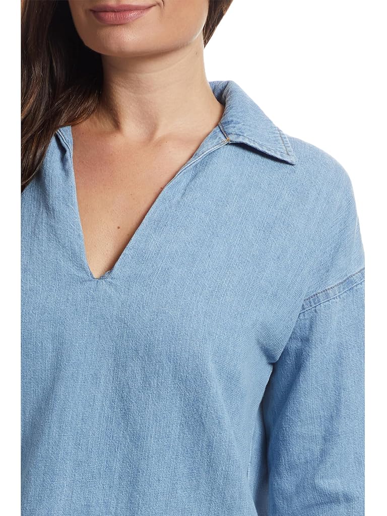 Blue Faherty Linen Denim Sail Away Dress