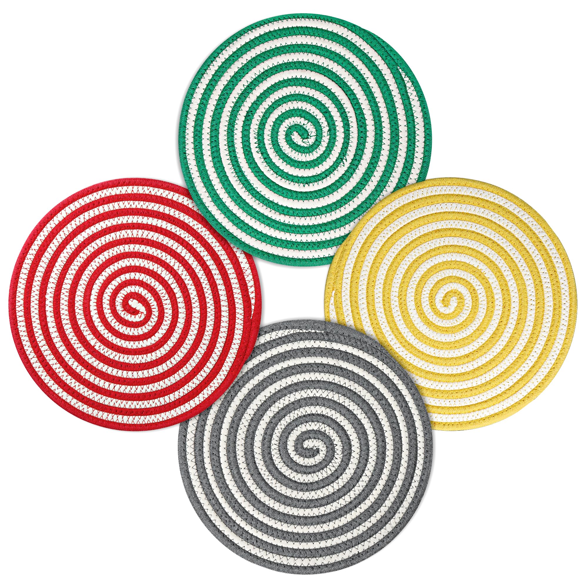 Fanquare Sets De Table Tissés En Corde De Coton Lot De 4