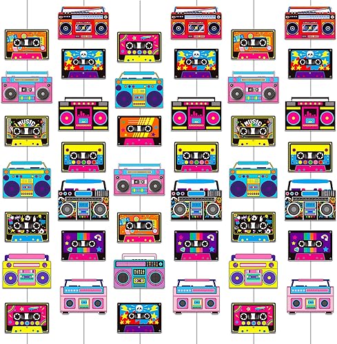 Miniatura 9 de Cintas de radio, pancartas colgantes, cortes de papel decorativos, guirnaldas, decoraciones de pared de habitación, baños de bebé de cumpleaños,