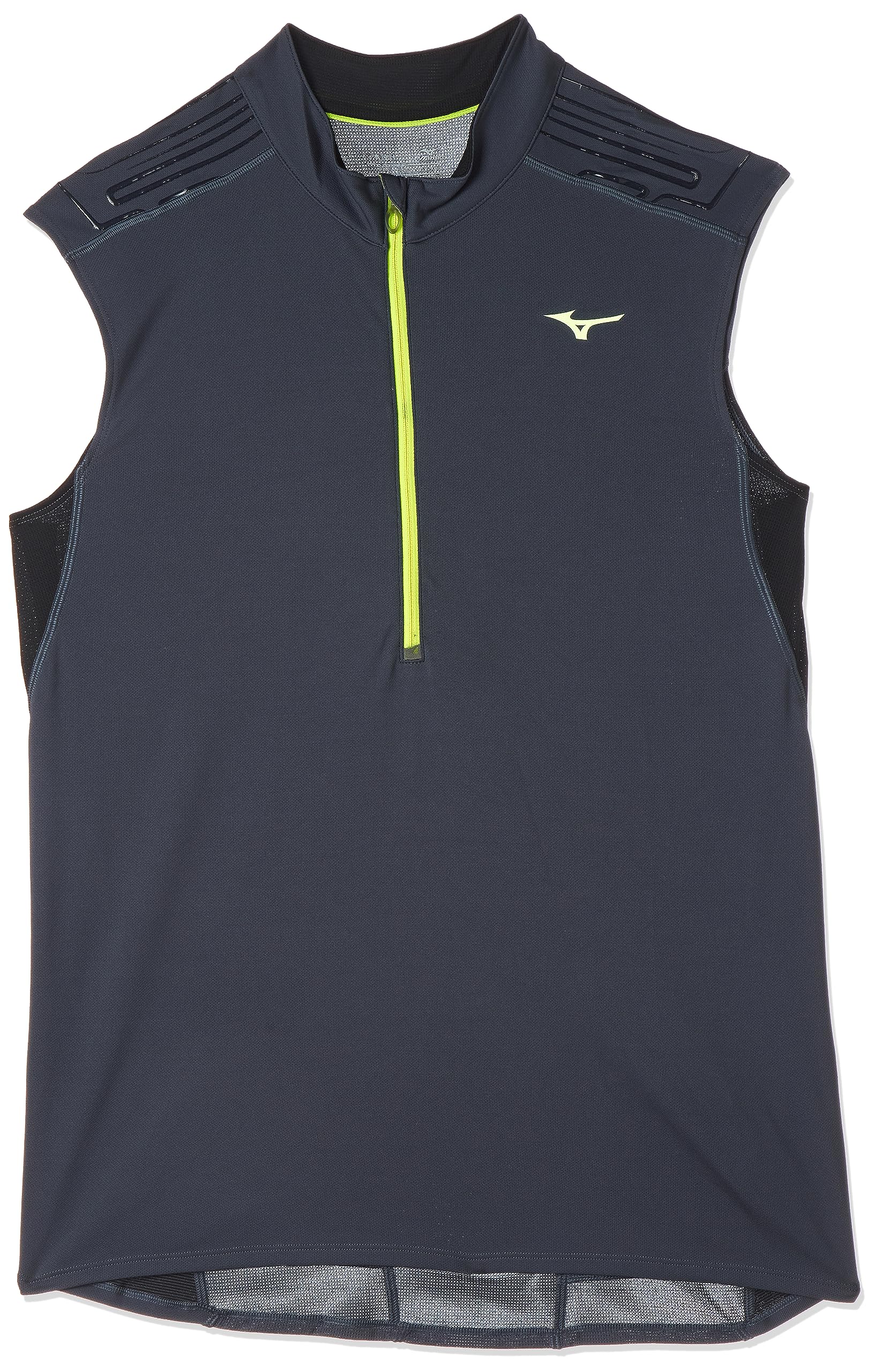 MizunoJ2GA601012 Kazan Half Zip Sleeveless Tee for Men, Large, Ombre Blue