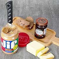 Vista 4 de Cuchillo multifunción 4 en 1 para untar mantequilla de maní, mantequilla y mermelada con facilidad Revuelve, raspa y limpia los frascos