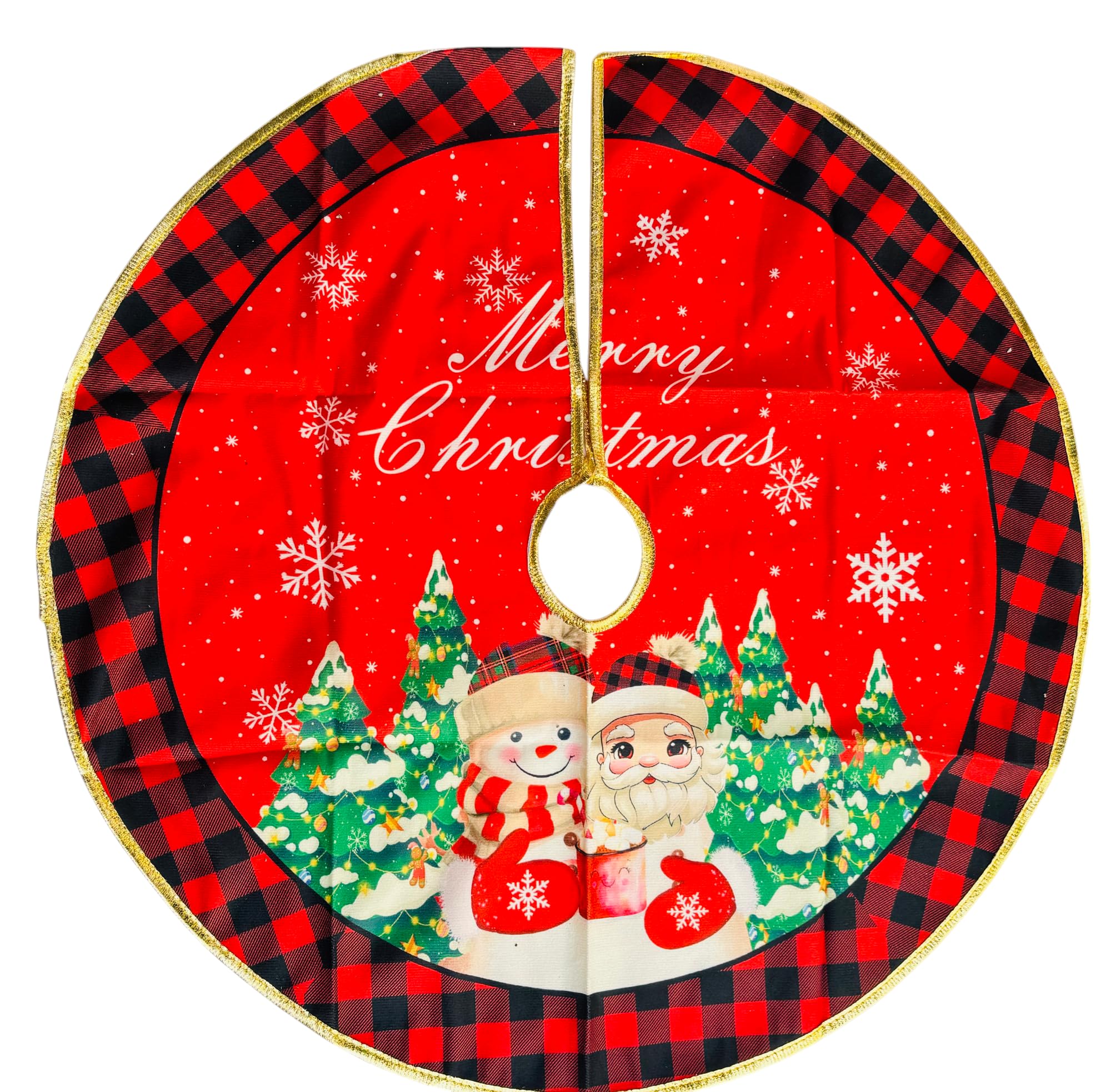 25 inch Christmas Tree Skirt Xmas Tree Skirt Christmas Decorations Holiday Tree Ornaments Tree Decoration for Christmas Home Decorations 1pcs