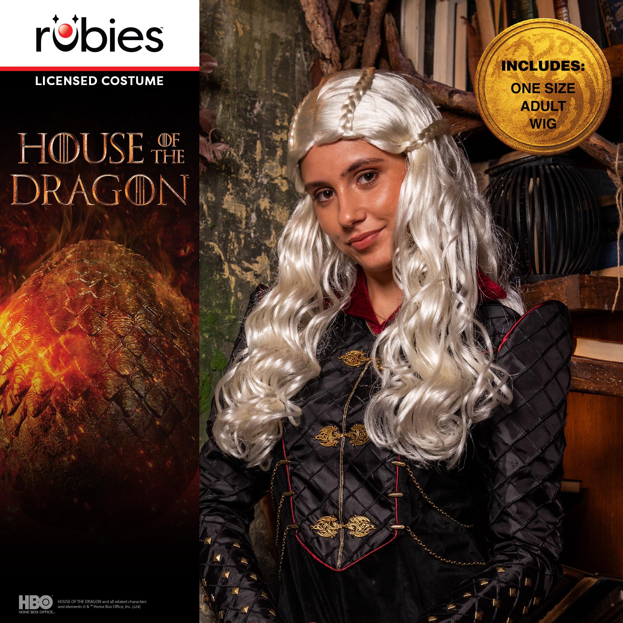 Rubies House of Dragon Official Rhaenyra Targaryen Wig, Womens Fancy Dress, optimal for any Occasion - Image 3