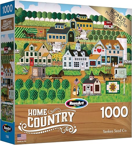 Miniatura 2 de RoseArt - Home Country - Yankee Seed Co. - Rompecabezas de 1000 piezas para adultos