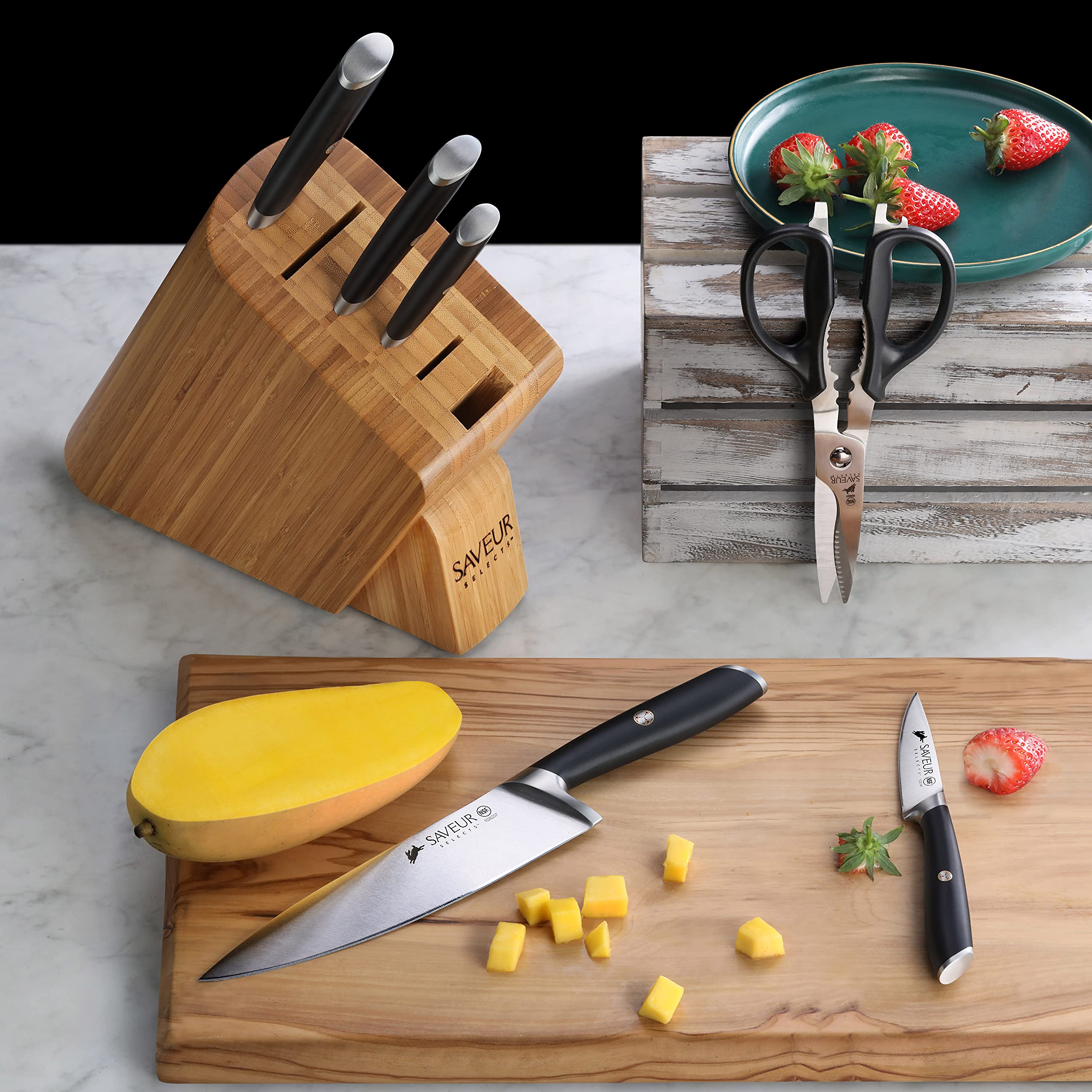 Amazon.com: Saveur Selects 1026313 German Steel Forged 7-Piece