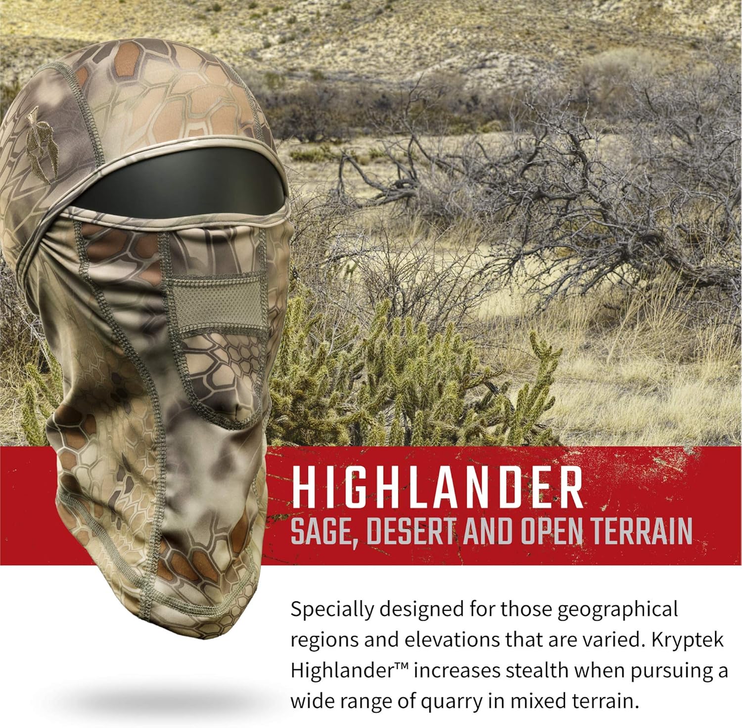 Kryptek Wyot Balaclava, Cold Weather Camo Protection - Image 3