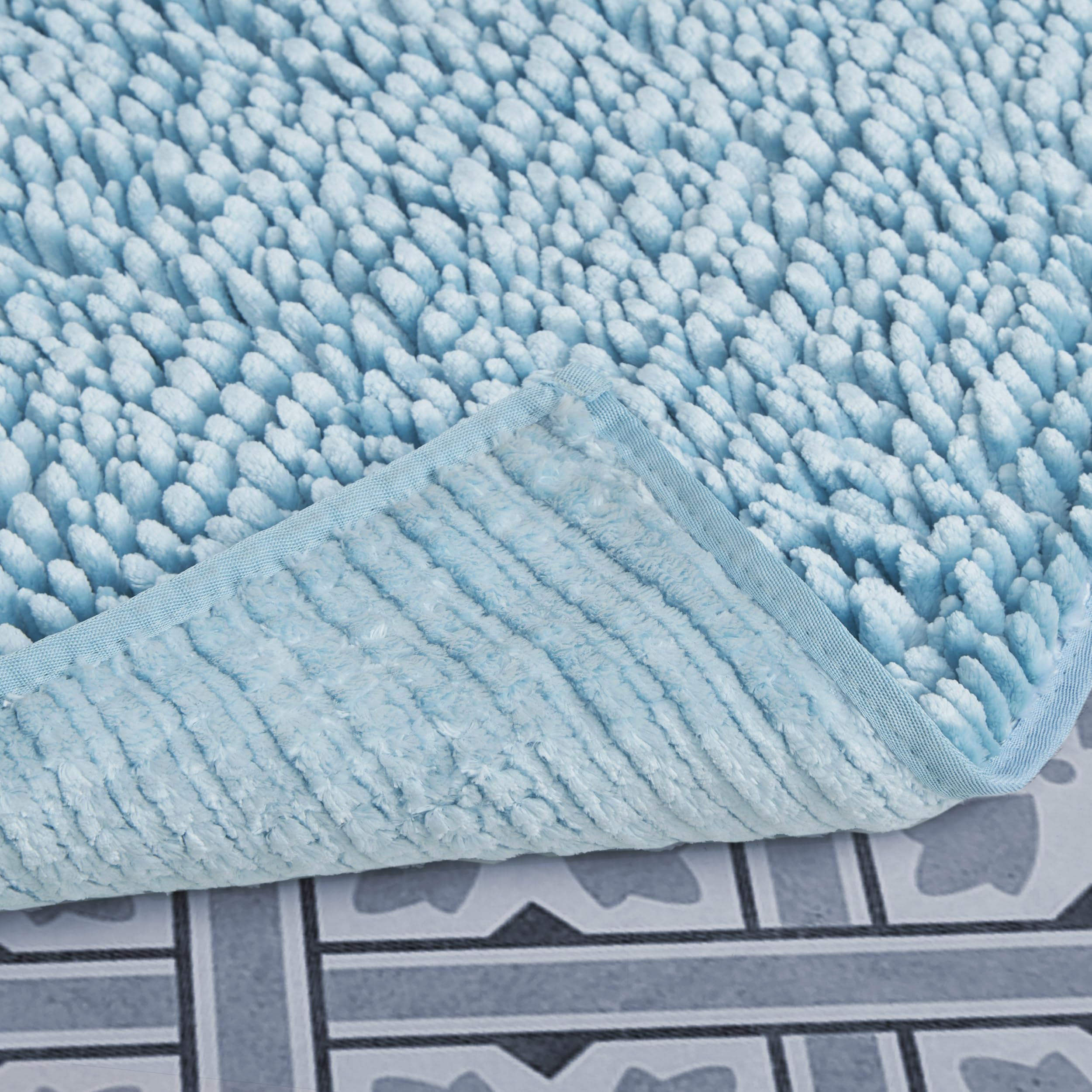 Laura Ashley Butter Rug | Tappetino da bagno in morbida ciniglia, decorazione per il bagno, assorbente e lavabile in lavatrice, 43,2 x 61 cm e 50,8 x 86,4 cm, verde acqua