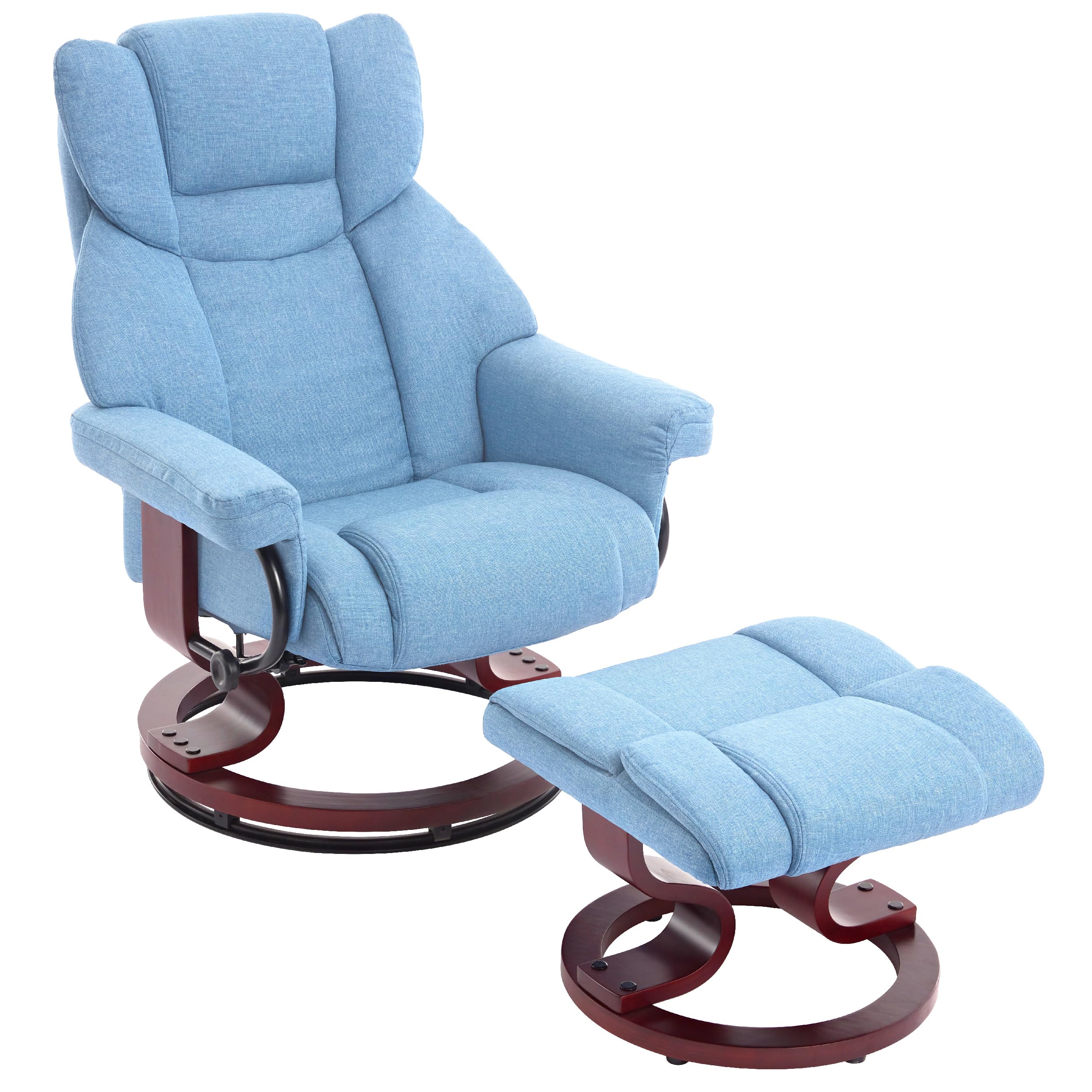 Buy Blisswood Recliner Chair With Footstool, Swivel Recliner Sofa Chair Armchair Lounge 135