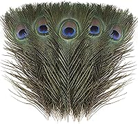 Vista 8 de Larryhot Plumas de pavo real artesanal a granel – 40 plumas de 18 a 20 pulgadas para manualidades, bodas, hogar y decoraciones de fiesta