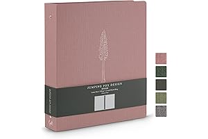 Jumping Fox Design Linen Fabric 3 Ring Binder