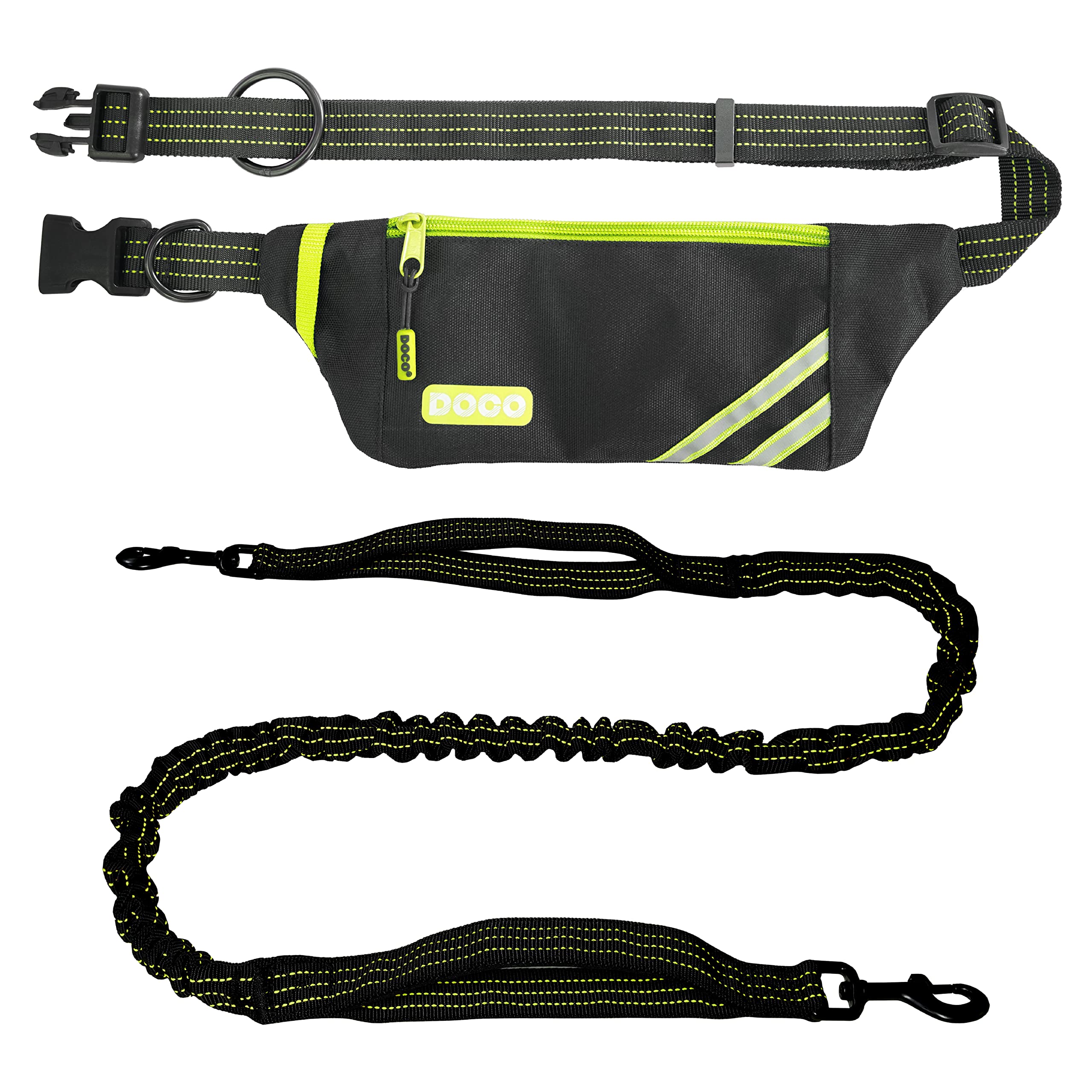 Ceinture de jogging pour chien et laisse élastique de randonnée DOCO S7