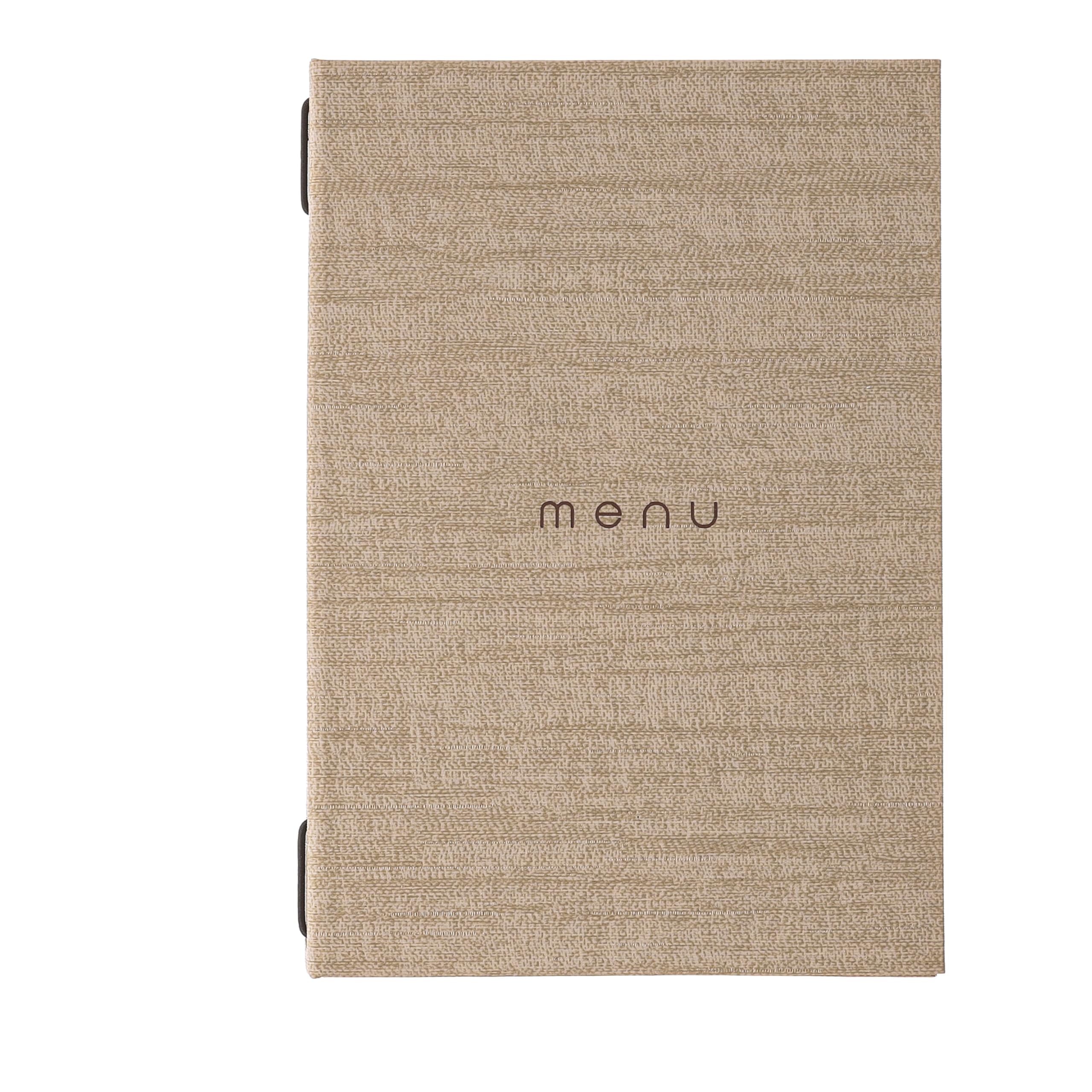 DAG Style Portamenu Restaurante A4 Línea Italy: Carpeta De Menú En PU Color Arena – Lavable, Antimanchas Y 100% Hecho En Italia – Para Restaurantes Exigentes (Funda Para 4 Fachadas)