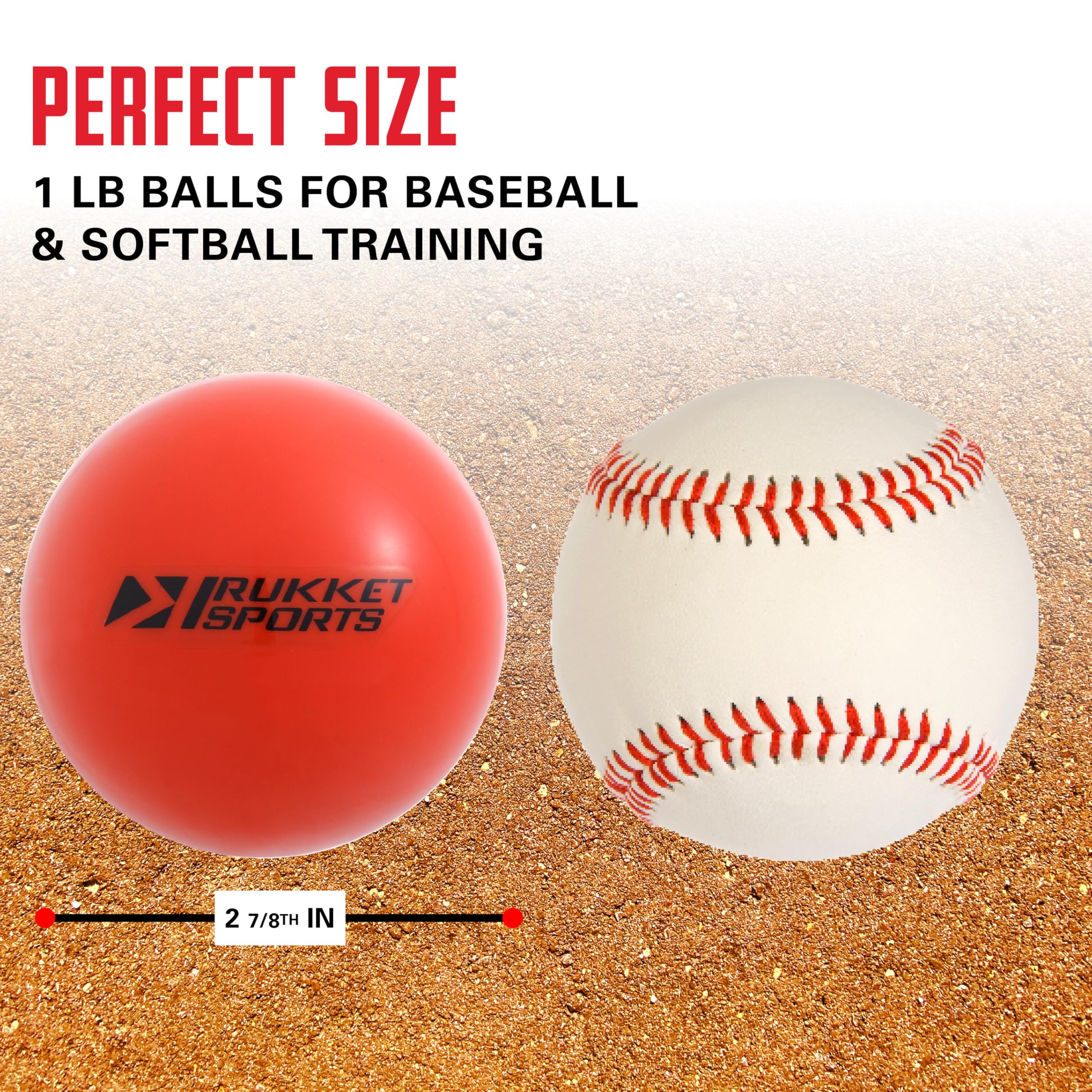 GoSports Set Elite Palline pliometriche ponderate per allenamento di baseball e softball, confezione da 6, peso variabile per migliorare la potenza e la meccanica