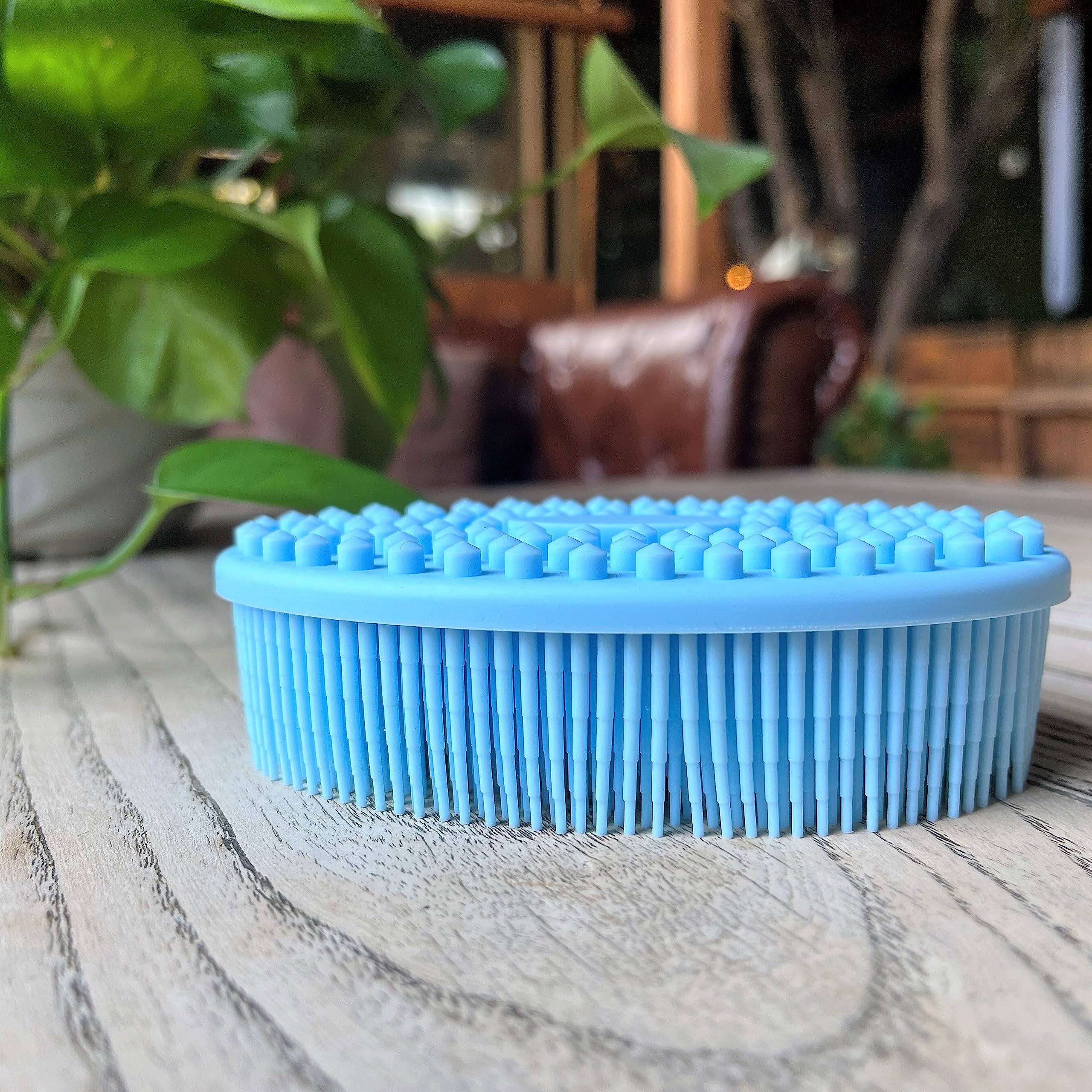 Premium Sensory Brush for Kids or Autism,Soft Silicone Body Scrubber,2 in 1 Sensory Room Occupational Therapy Brushes,Silicone Loofah,Pet Shower Brush Bath Brush Shampoo Brush - Image 3