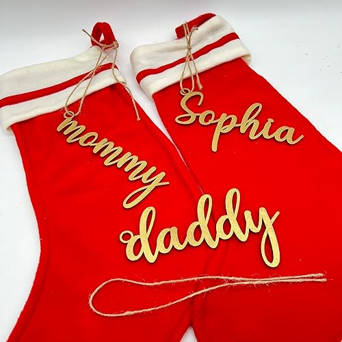Custom Christmas Name Tag, Personalized Stockings, Christmas gift decoration, Hanging Stocking Name Tag
