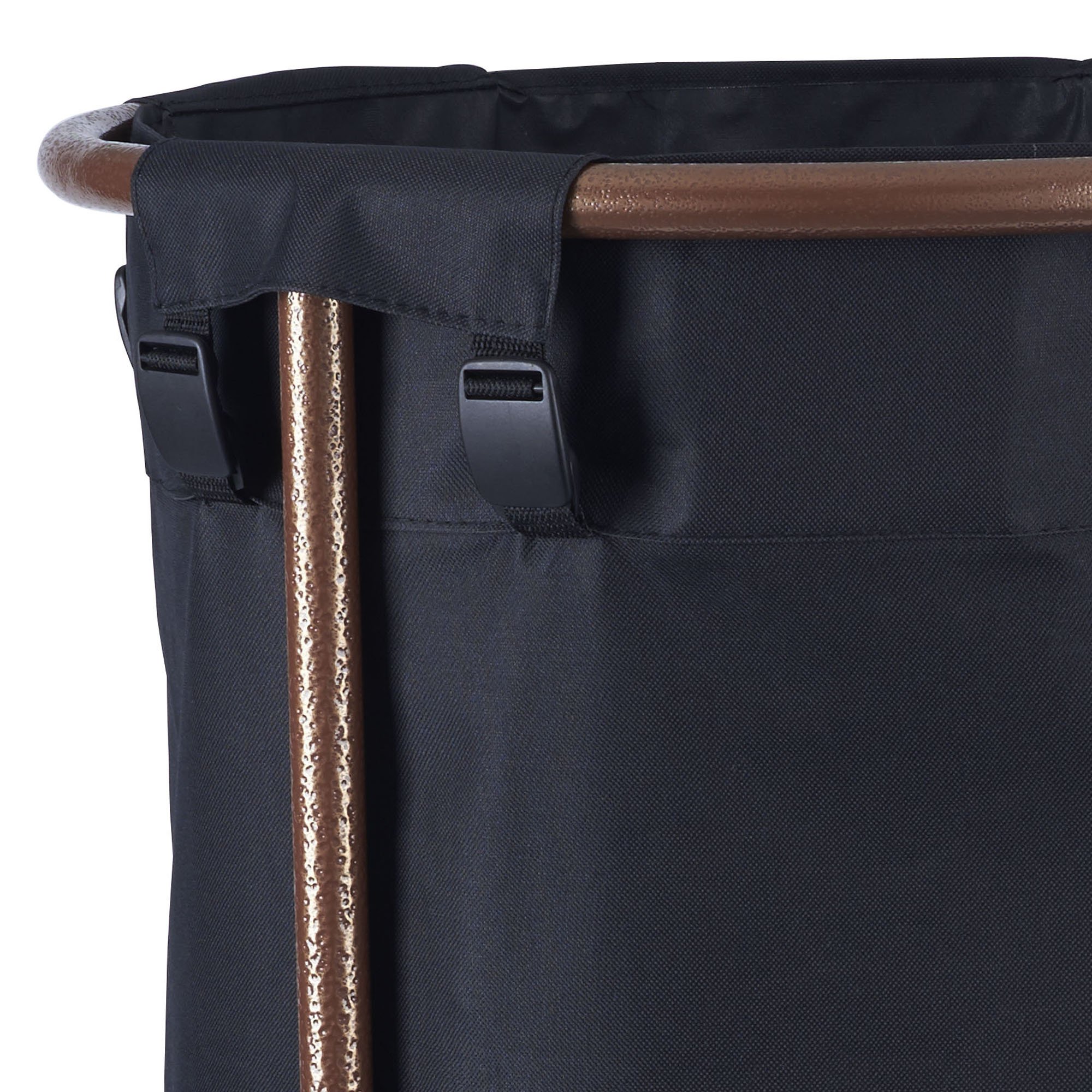 Household Essentials Rolling Laundry Hamper With Wheels - Large 4+ Load Copper Hamper, 32"H - View #2